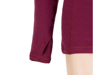 SENSOR MERINO DF women's shirt long.lilla hooded sleeve Size: