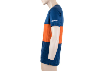 SENSOR MERINO AIR PT men's shirt kr.sleeve blue/orange Size: