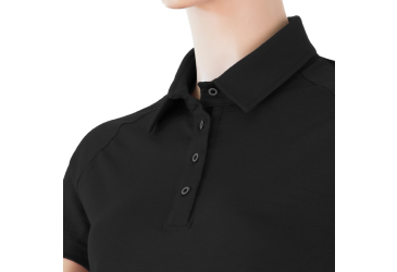 SENSOR MERINO ACTIVE POLO women's T-shirt kr.sleeve black Size: