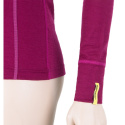 SENSOR MERINO ACTIVE women's T-shirt long.sleeve stand-up zipper lilla Size:
