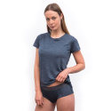 SENSOR MERINO LITE women's T-shirt kr.sleeve mottled blue Size: