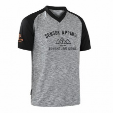 SENSOR CYKLO CHARGER men's jersey free neck. sleeve grey/black Size:
