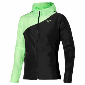 MIZUNO Release Hooded Jacket / Techno Green/Black / XXL