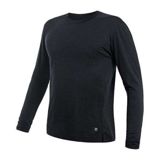 SENSOR MERINO AIR traveller men's t-shirt long.sleeve black Size: