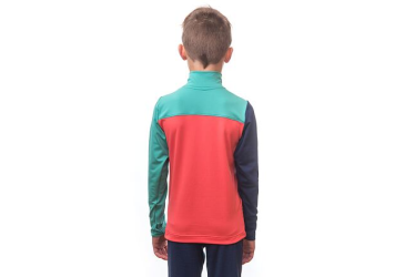 SENSOR COOLMAX THERMO children's sweatshirt full-zip coral/sea green/deep blue Size: