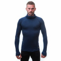 SENSOR MERINO DF men's shirt long.sleeve with hood deep blue Size:
