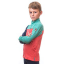 SENSOR COOLMAX THERMO children's sweatshirt full-zip coral/sea green/deep blue Size: