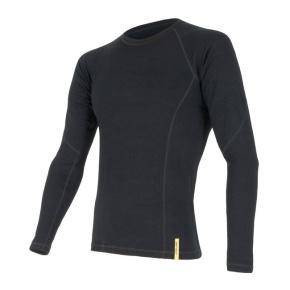 SENSOR MERINO DF men's shirt long.sleeve black Size: