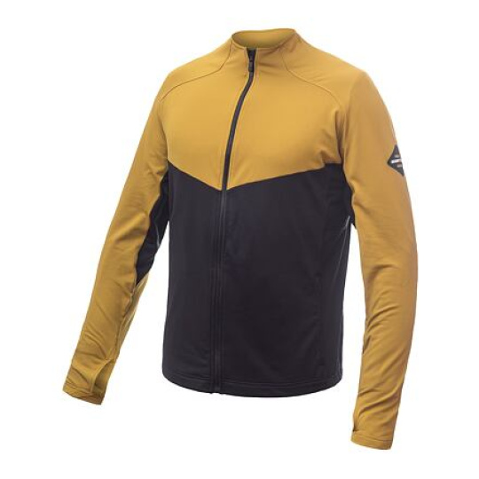 SENSOR COOLMAX THERMO men's full-zip hoodie black/mustard Size: