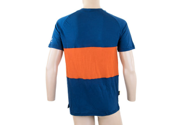 SENSOR MERINO AIR PT men's shirt kr.sleeve blue/orange Size: