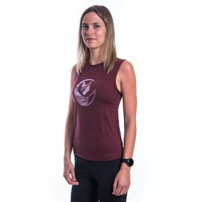 SENSOR MERINO AIR FOX women's sleeveless t-shirt port red Size: