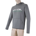 SENSOR MERINO UPPER MOUNTAINS men's hoodie kangaroo grey Size: