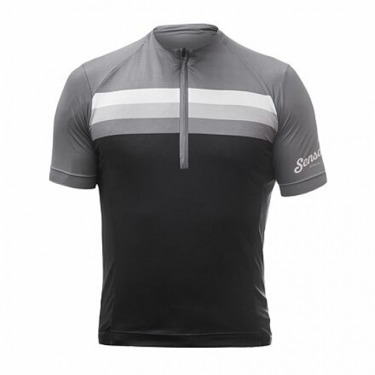 SENSOR CYKLO TOUR men's jersey kr.sleeve black stripes Size: