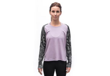 SENSOR MERINO BLEND IMPRESS women's long-sleeve shirtsleeve mystic violet/zebra size