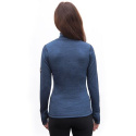 SENSOR MERINO BOLD women's roll neck long sleeve shirt.cool blue sleeve size