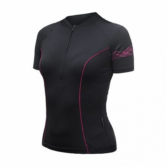 SENSOR COOLMAX ENTRY women's jersey kr.sleeve true black Size: