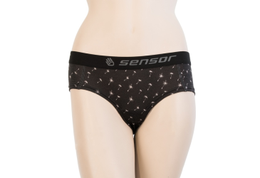 SENSOR MERINO IMPRESS ladies panties black/pattern Size: