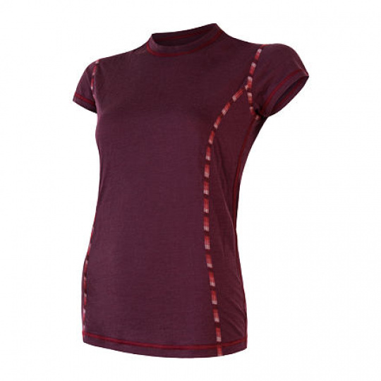 SENSOR MERINO AIR women's T-shirt kr.sleeve port red Size:
