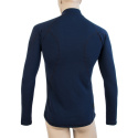 SENSOR MERINO DF men's shirt long.sleeve zipper deep blue Size: