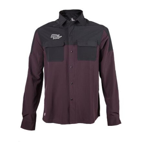 FT MEN'S RIDER LONG SLEEVE SHIRT WINE RED/BLACK Size:
