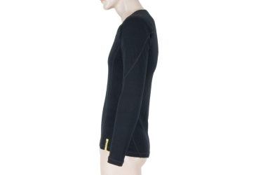 SENSOR MERINO DF men's shirt long.sleeve black Size: