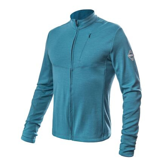 SENSOR MERINO UPPER men's sweatshirt full zip mint blue Size: