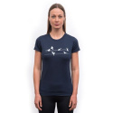 SENSOR MERINO ACTIVE SONGBIRDS women's T-shirt kr.sleeve deep blue Size: