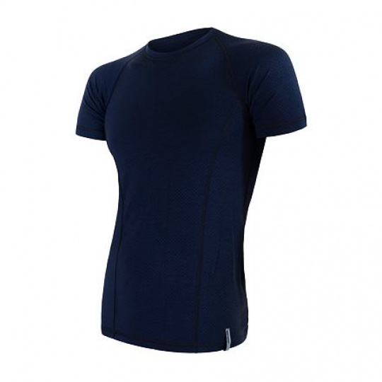 SENSOR MERINO DF men's shirt kr.sleeve deep blue Size: