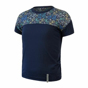 SENSOR COOLMAX IMPRESS children's T-shirt kr.sleeve deep blue/blue bikes Size: