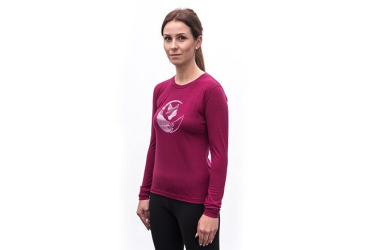 SENSOR MERINO ACTIVE FOX women's long-sleeve shirtsleeve lilla size