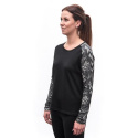 SENSOR MERINO BLEND IMPRESS women's long-sleeve shirtsleeve black/zebra size