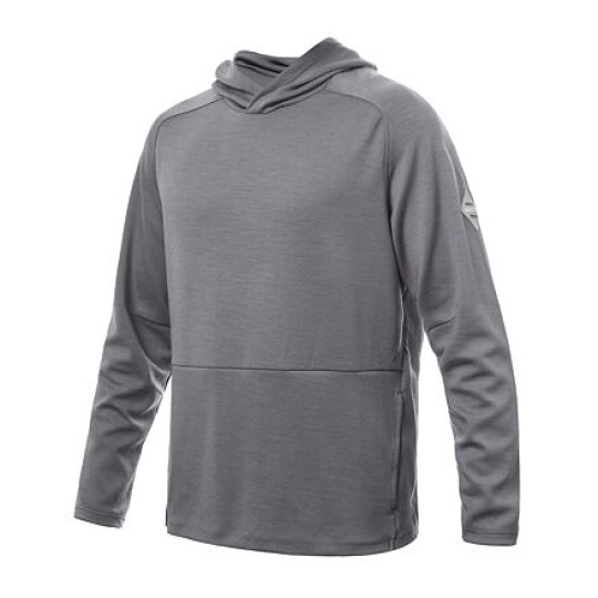 SENSOR MERINO UPPER traveller men's hoodie grey Size: