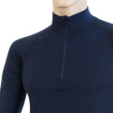 SENSOR MERINO DF men's shirt long.sleeve zipper deep blue Size: