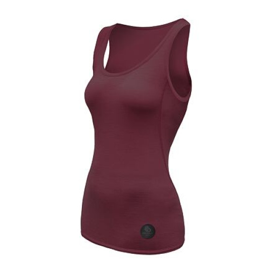 SENSOR MERINO AIR women's sleeveless t-shirt port red Size: