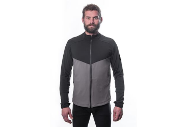 SENSOR COOLMAX THERMO men's sweatshirt celozip steel gray/black Size: