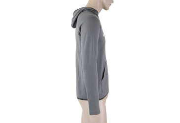 SENSOR MERINO UPPER MOUNTAINS men's hoodie kangaroo grey Size: