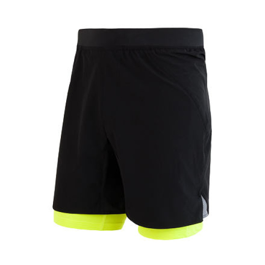 SENSOR TRAIL men's shorts black/reflex yellow Size: