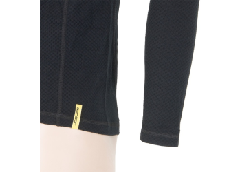 SENSOR MERINO DF men's shirt long.sleeve zipper black Size: