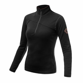 SENSOR MERINO UPPER ladies sweatshirt short zip black Size: XXL