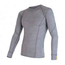 SENSOR MERINO ACTIVE men's shirt long.sleeve of St.grey Size: