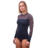 SENSOR MERINO IMPRESS women's shirt long.sleeve deep blue/origami Size: