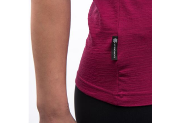 SENSOR MERINO ACTIVE SONGBIRDS women's short-sleeve shirtsleeve lilla size
