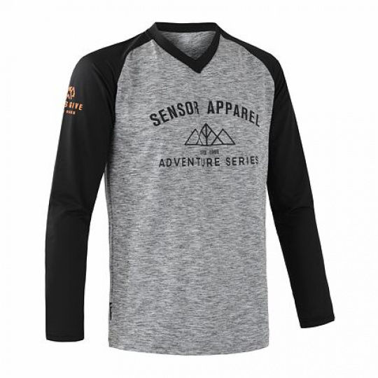 SENSOR CYKLO CHARGER men's free jersey long. sleeve grey/black Size: