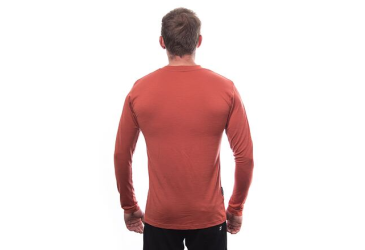 SENSOR MERINO ACTIVE SNSR men's long sleeve shirt.terracotta sleeve Size: