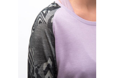 SENSOR MERINO BLEND IMPRESS women's long-sleeve shirtsleeve mystic violet/zebra size