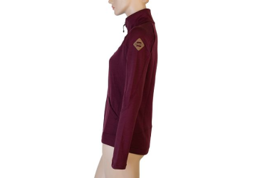 SENSOR MERINO UPPER dámská mikina celozip port red velikost