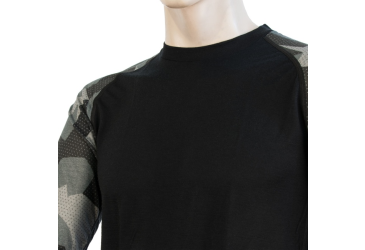 SENSOR MERINO IMPRESS men's shirt long.sleeve black/camo Size: