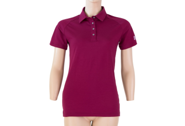 SENSOR MERINO ACTIVE POLO women's T-shirt kr.lilla sleeve Size: