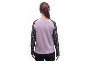 SENSOR MERINO BLEND IMPRESS women's long-sleeve shirtsleeve mystic violet/zebra size