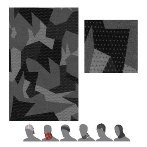 SENSOR TUBE MERINO IMPRESS multifunctional scarf black/camo